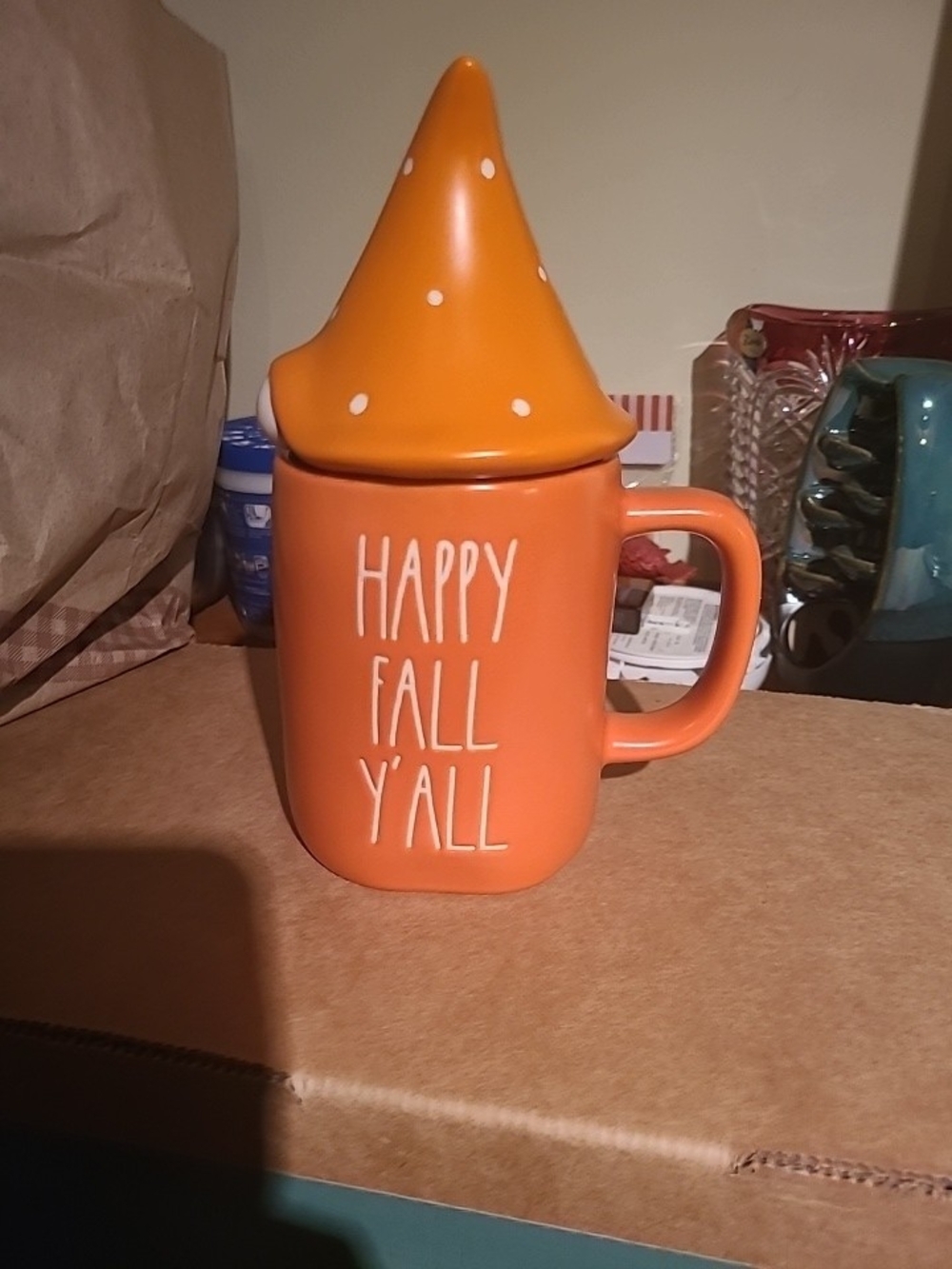 Rae Dunn Gnome Orange Ceramic Mug from Artisan Collection
